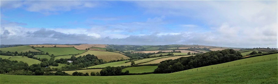 Rural views over the countryside in Lanreath Parish