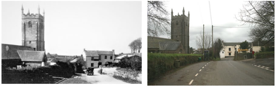 View from Marnarch's Road into the village